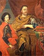 Jan Tricius Portrait of John III Sobieski with his son oil painting reproduction